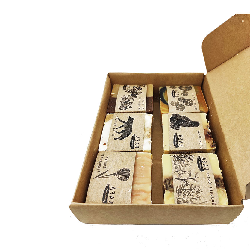 Coffret 6 savons biologiques-KAEA Savonnerie-Hérault