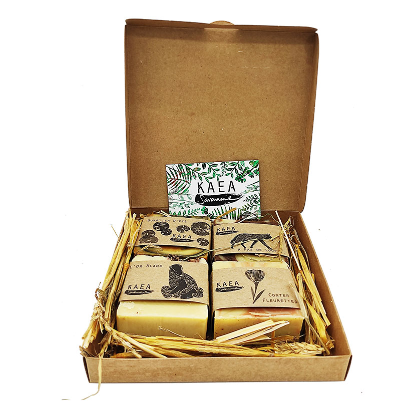 Coffret plaisir 4 savons biologiques-KAEA Savonnerie-Hérault