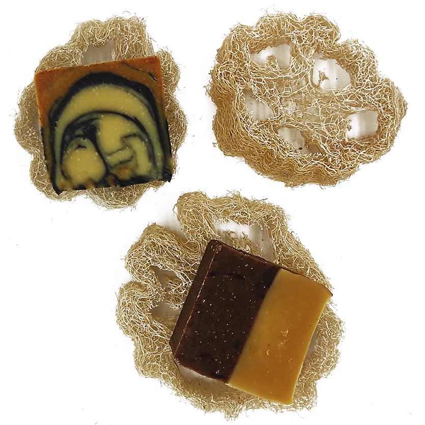 Présentation des porte-savons Luffa-KAEA Savonnerie-Hérault-34